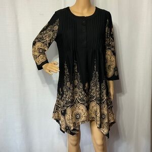 White Mark Women’s Mini Dress 3/4 Sleeve Size 1XL NWT